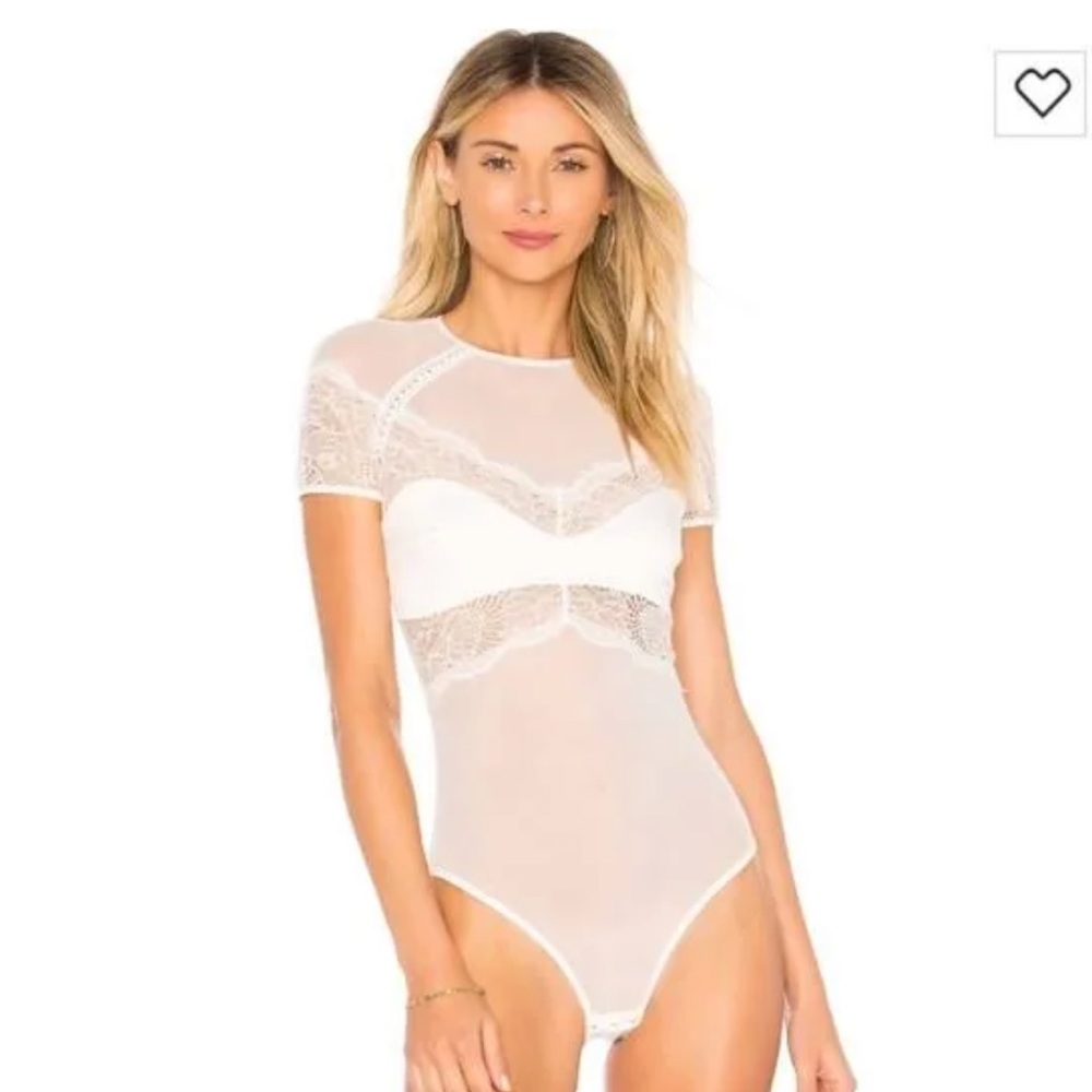 REVOLVE NWT Sheer Ivory Body Suit | Thistle & Spire | XS